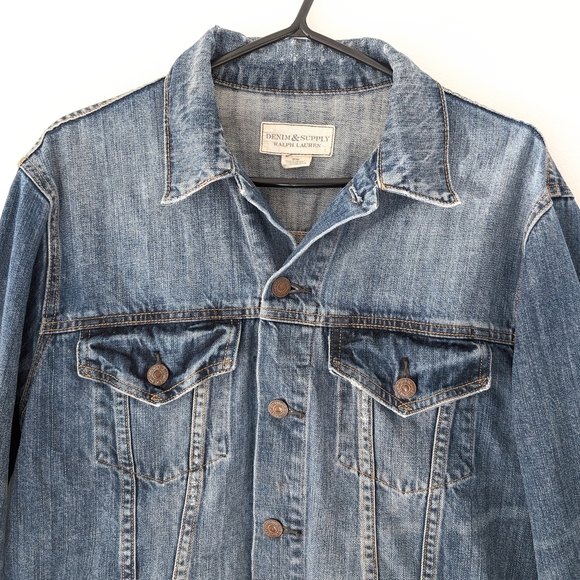 Ralph Lauren Denim & Supply Men's Trucker Jeans Denim Jacket ~ Size M - Picture 2 of 9